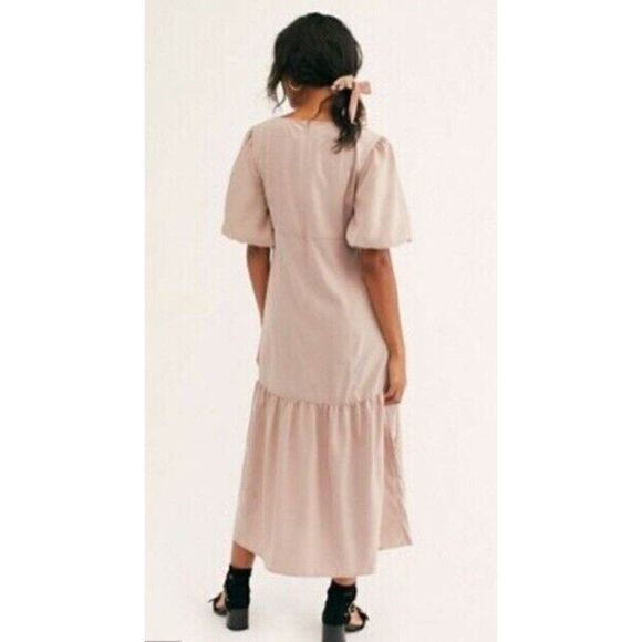 NEW FREE PEOPLE JORDAN PUFF SHORT SLEEVE DRESS - Picture 5 of 5